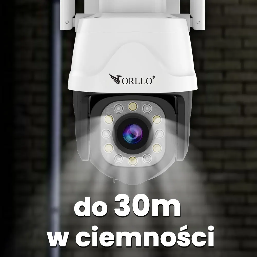 Kamera na Kartę SIM AI Zewnętrzna Obrotowa ORLLO Z17 PRO z Panelem Fotowoltaicznym SM6030 PRO IDEALNY