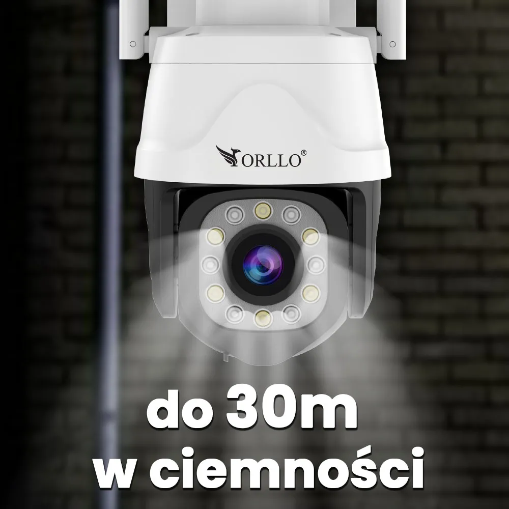 Kamera na Kartę SIM AI Zewnętrzna Obrotowa ORLLO Z17 PRO 4K z Panelem Fotowoltaicznym SM6030 PRO