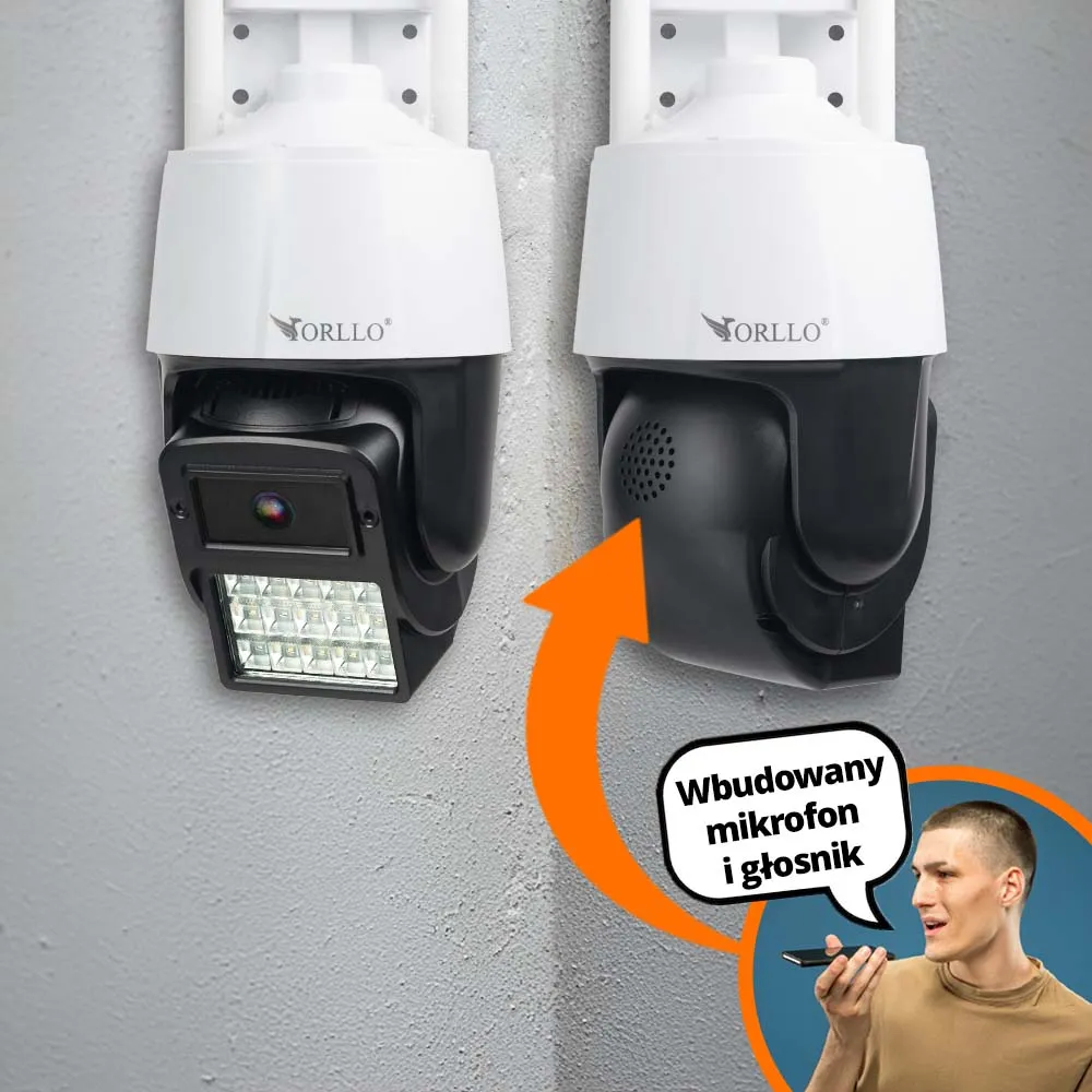 Kamera WiFi IP Zewnętrzna Obrotowa 4Mpx ORLLO N1