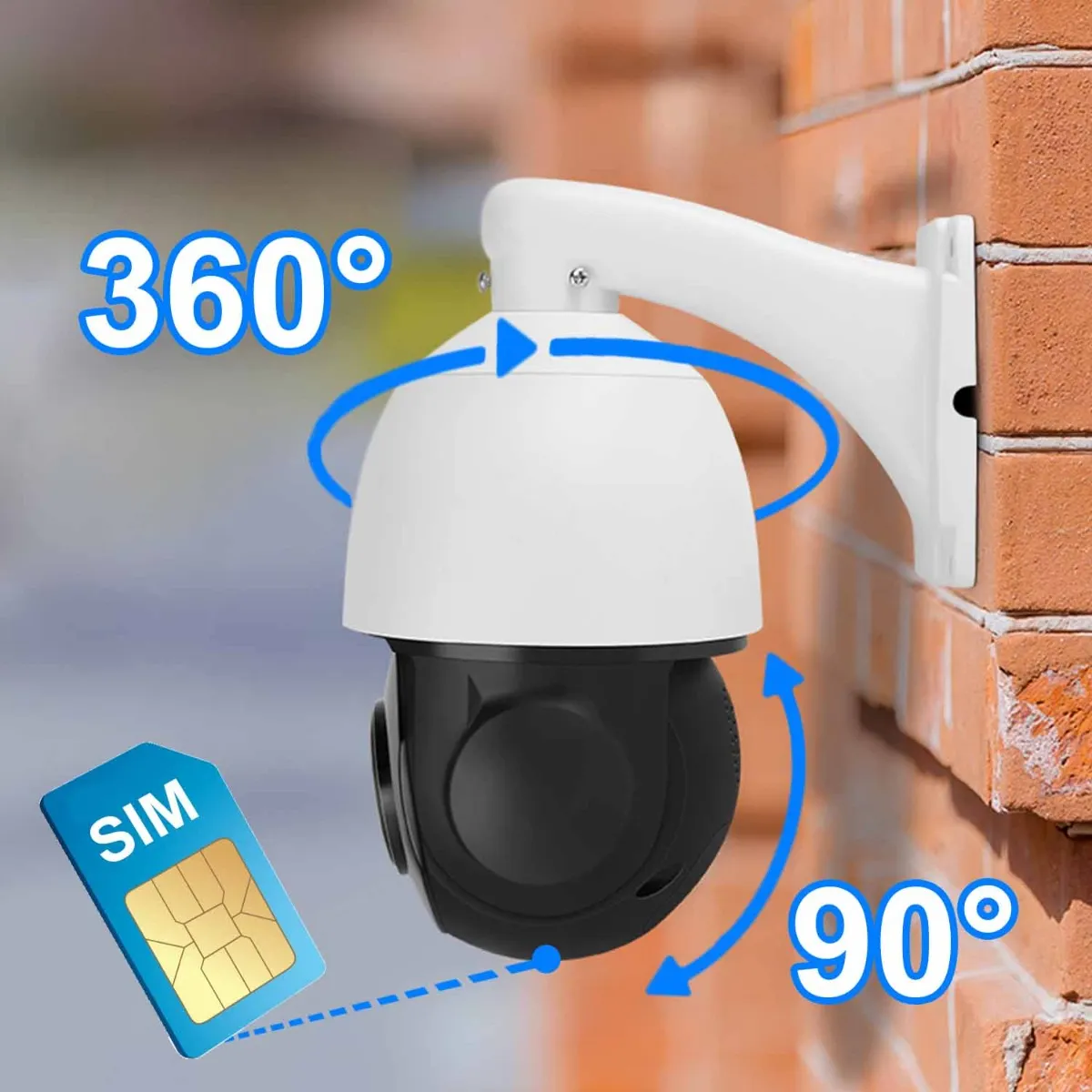 Kamera Zewnętrzna Obrotowa GSM Z18 + Panel Fotowoltaiczny SM6030 PRO OUTLET IDEALNY