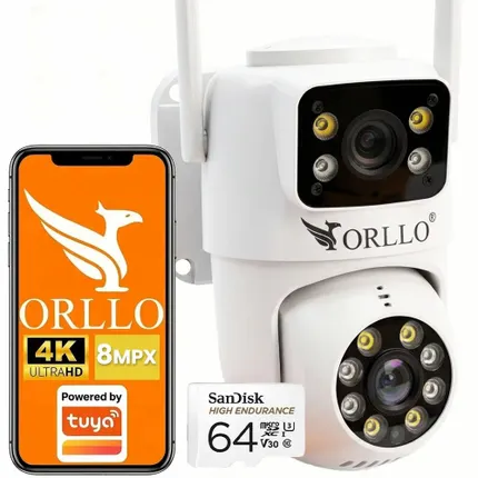 Kamera ORLLO TZ19 4K z aplikacją mobilną – Monitoring z trybem nocnym i WiFi, z funkcją tuya. Wyraźny obraz w jakości 4K na telefonie z systemem iOS. i Android Kamera ORLLO TZ19 orllo.pl
