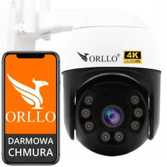 Kamera WiFi IP 8MPX 4K Zewnętrzna Obrotowa na Podczerwień z ZOOM Cyfrowy x5 Darmowa Chmura na Miesiąc GRATIS orllo.pl