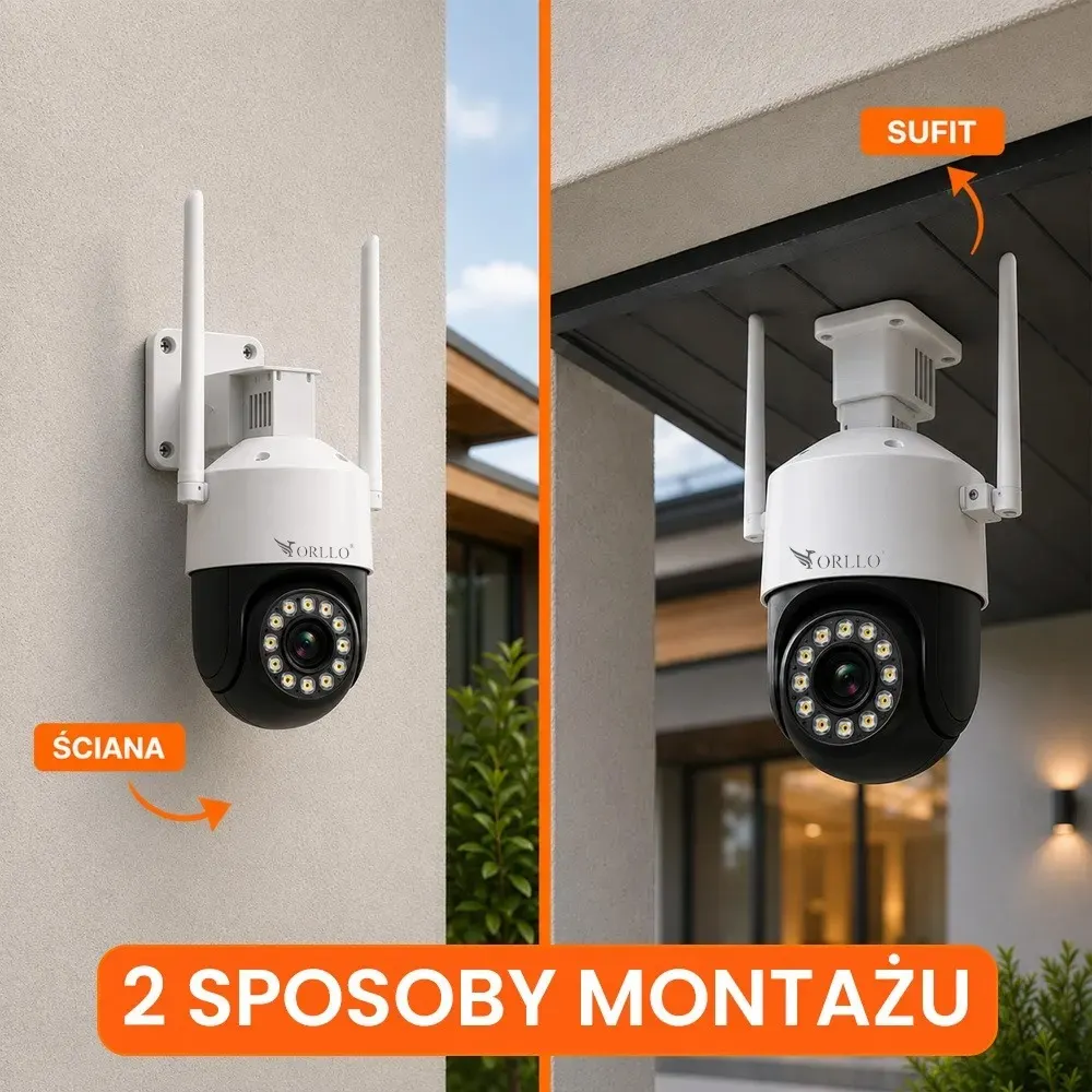 Kamera Zewnętrzna 4K 8MPx Obrotowa WIFI i SIM 4G ORLLO TZ11