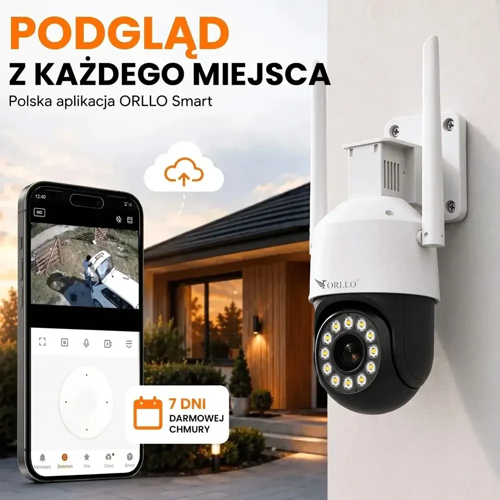 Kamera Zewnętrzna 4K 8MPx Obrotowa WIFI i SIM 4G ORLLO TZ11