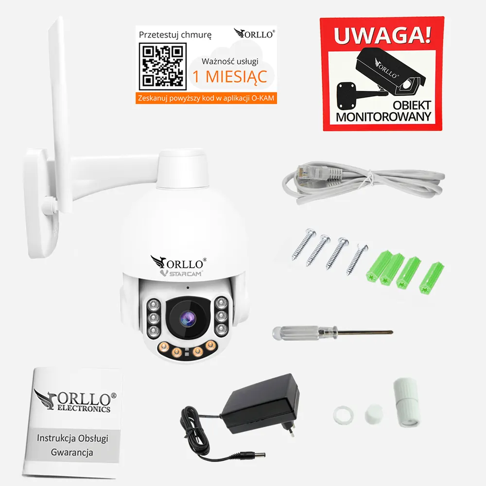 Kamera Zewnętrzna Obrotowa GSM na Kartę SIM ORLLO Z7 PRO