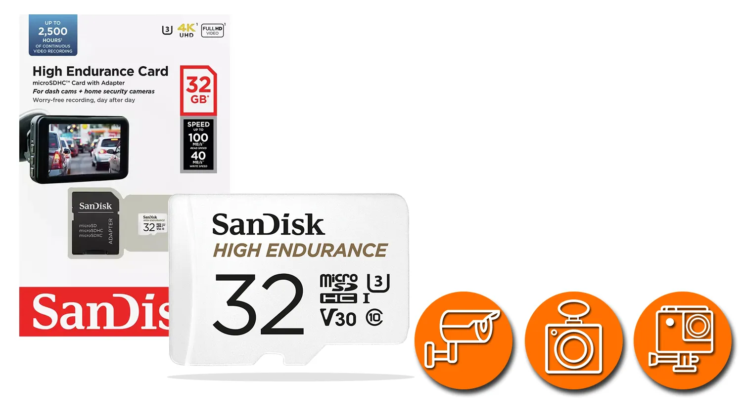Karta pamięci 32GB micro SDXC SanDisk High Endurance Klasa 10 U3
