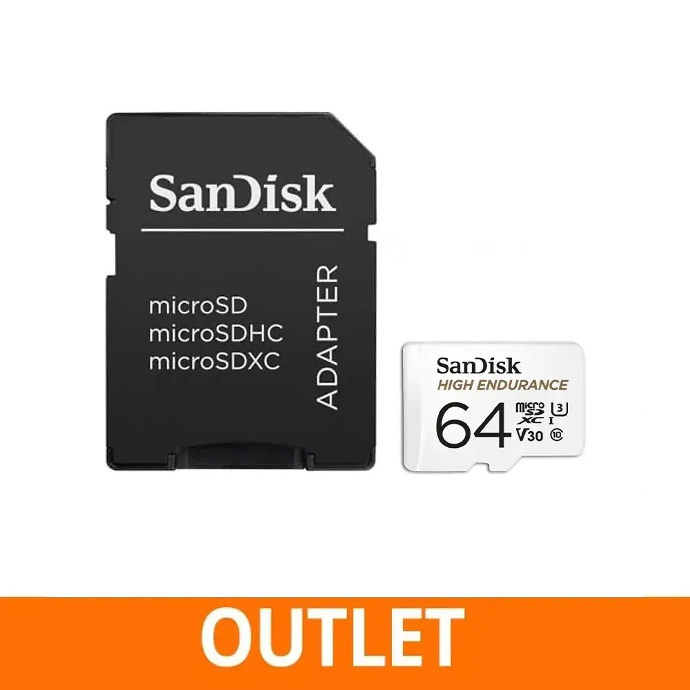 Karta pamięci 64GB micro SDXC SanDisk High Endurance Klasa 10 U3 Outlet Idealny