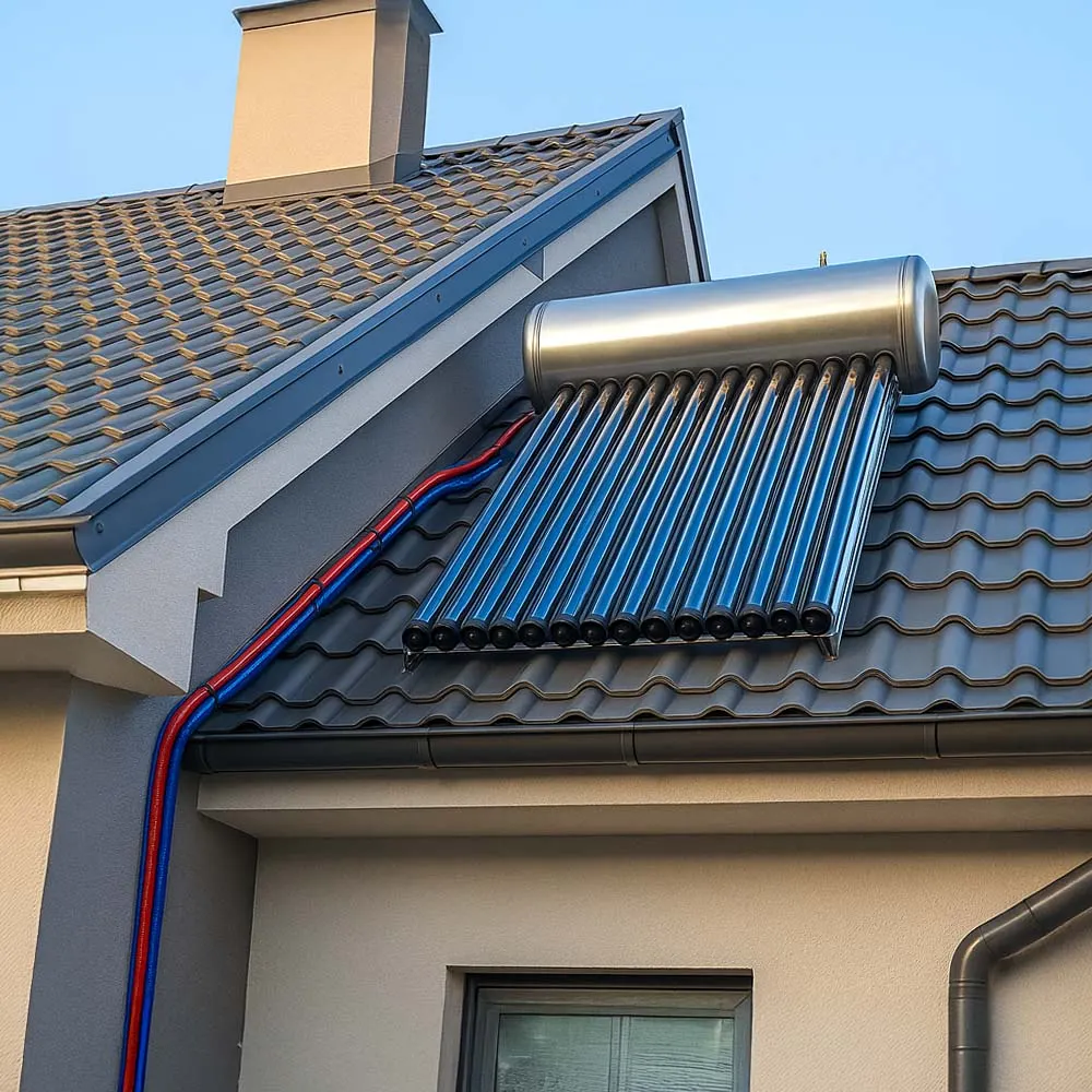 Kolektor Słoneczny 150L Podgrzewacz Wody Ciśnieniowy Stal Nierdzewna 15 Rur