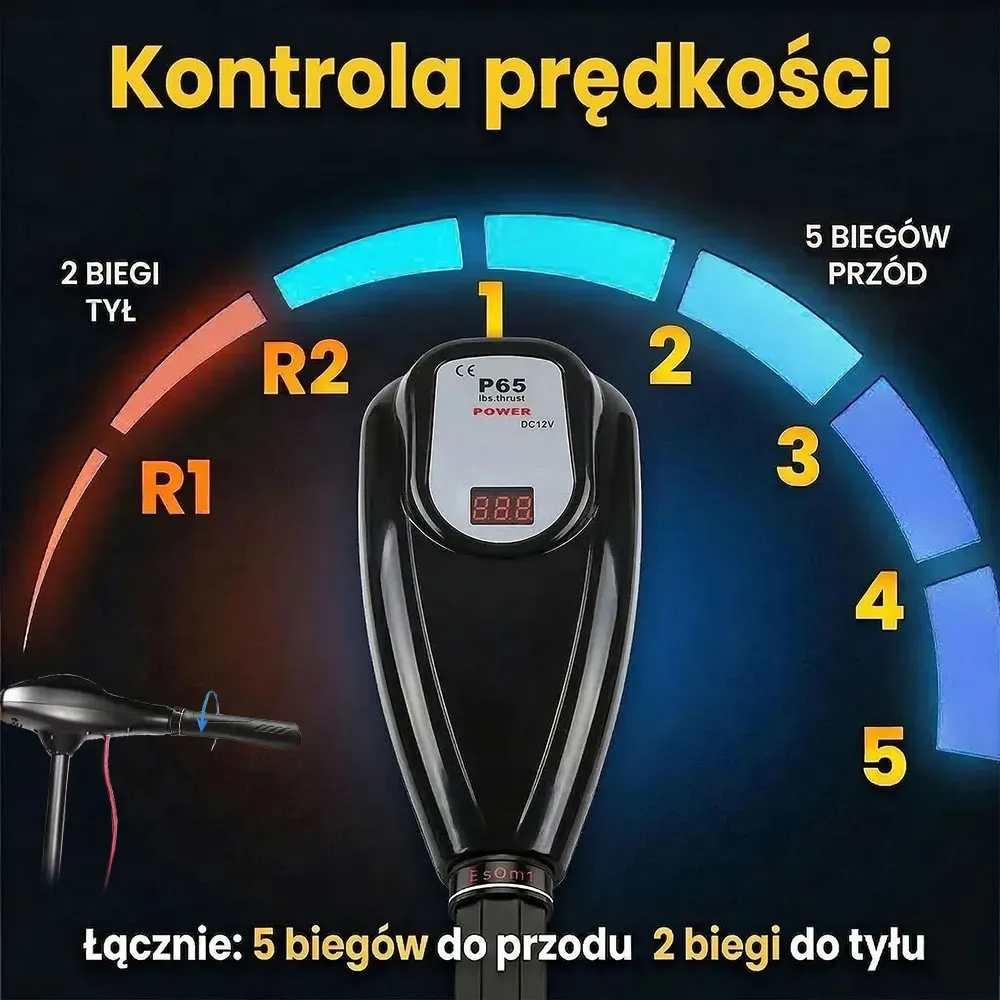 Silnik Elektryczny do Łodzi Zaburtowy 12V 65LBS ORLLO P65