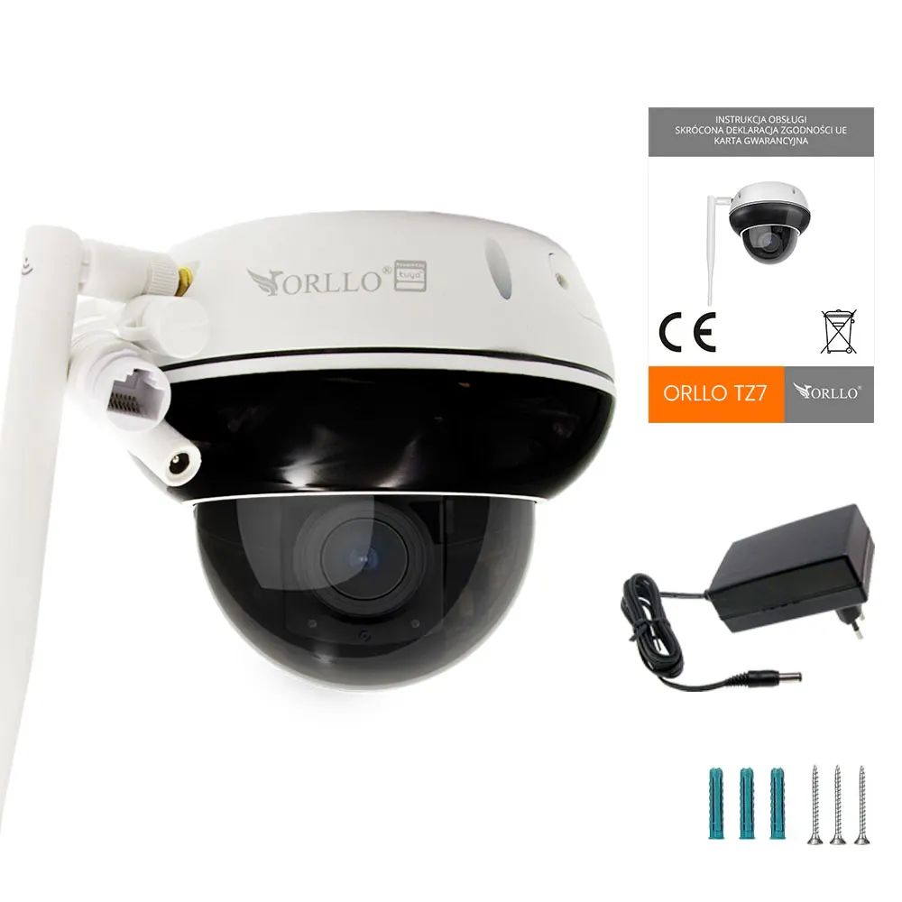 Kamera Kopułkowa Zewnętrzna Obrotowa WiFi PoE ORLLO TZ7 OUTLET IDEALNY