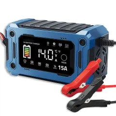 Inteligentna ładowarka mikroprocesorowa 12 V/15 A zapewnia wygodne i bezpieczne ładowanie akumulatorów AGM, GEL, EFB, SLA, WET oraz LiFePO4. Automatyczny, 9-stopniowy proces dostosowuje parametry pracy do stanu akumulatora, a po naładowaniu przechodzi w t