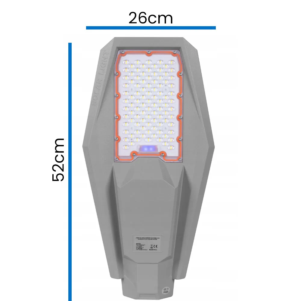 Lampa Solarna Uliczna LED 250W Panel Solarny 40W Akumulator WARRIOR