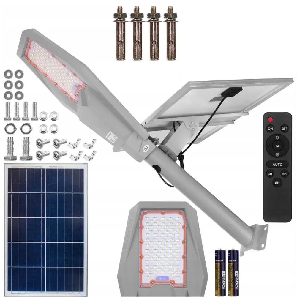 Lampa Solarna Uliczna LED 250W Panel Solarny 40W Akumulator WARRIOR