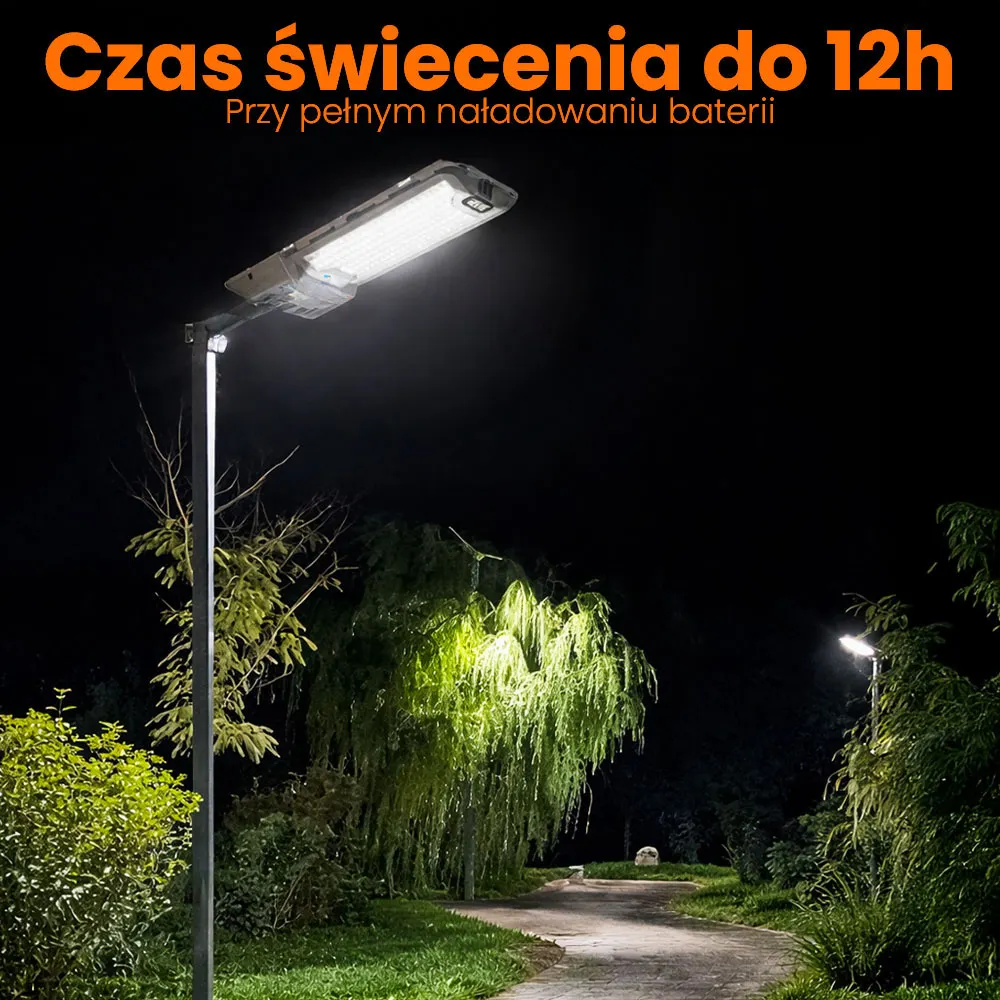 Lampa Solarna Uliczna LED 240W Panel Solarny 15W Pilot 1500LM 6500K