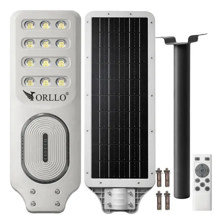 Lampa Solarna Uliczna LED 400W Panel Solarny 28W Czujnik Ruchu Pilot 2713LM 6500K