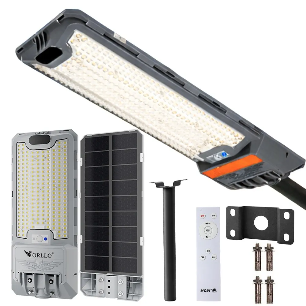 Lampa Solarna Uliczna LED 240W Panel Solarny 15W Pilot 1500LM 6500K