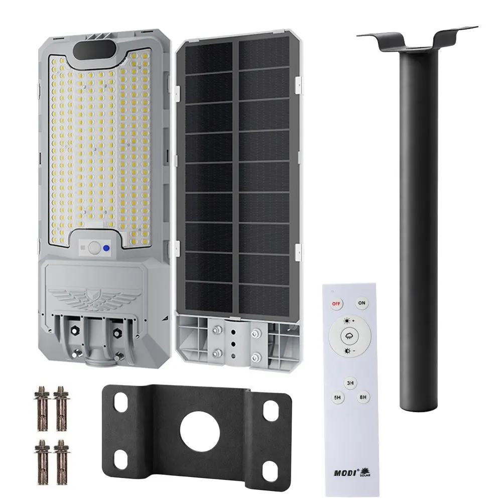 Lampa Solarna Uliczna LED ORLLO 240W Panel Solarny 15W Pilot 1500LM 6500K OUTLET DOBRY