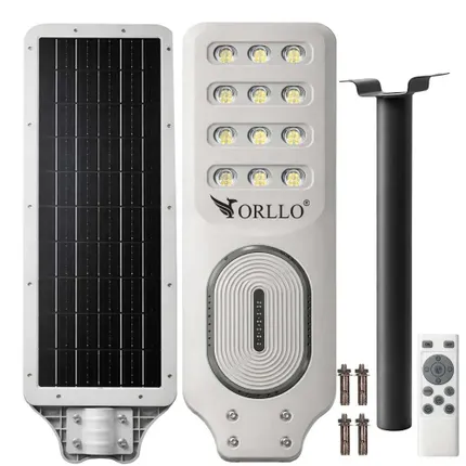 Lampa Solarna Uliczna LED 400W Panel Solarny 28W Czujnik Ruchu Pilot 2713LM 6500K