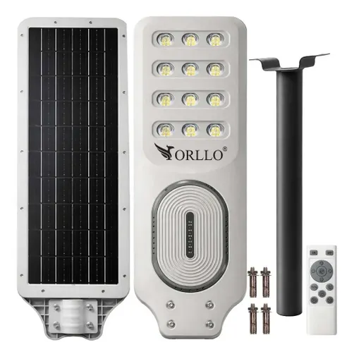 Lampa Solarna Uliczna LED 400W Panel Solarny 28W Czujnik Ruchu Pilot 2713LM 6500K