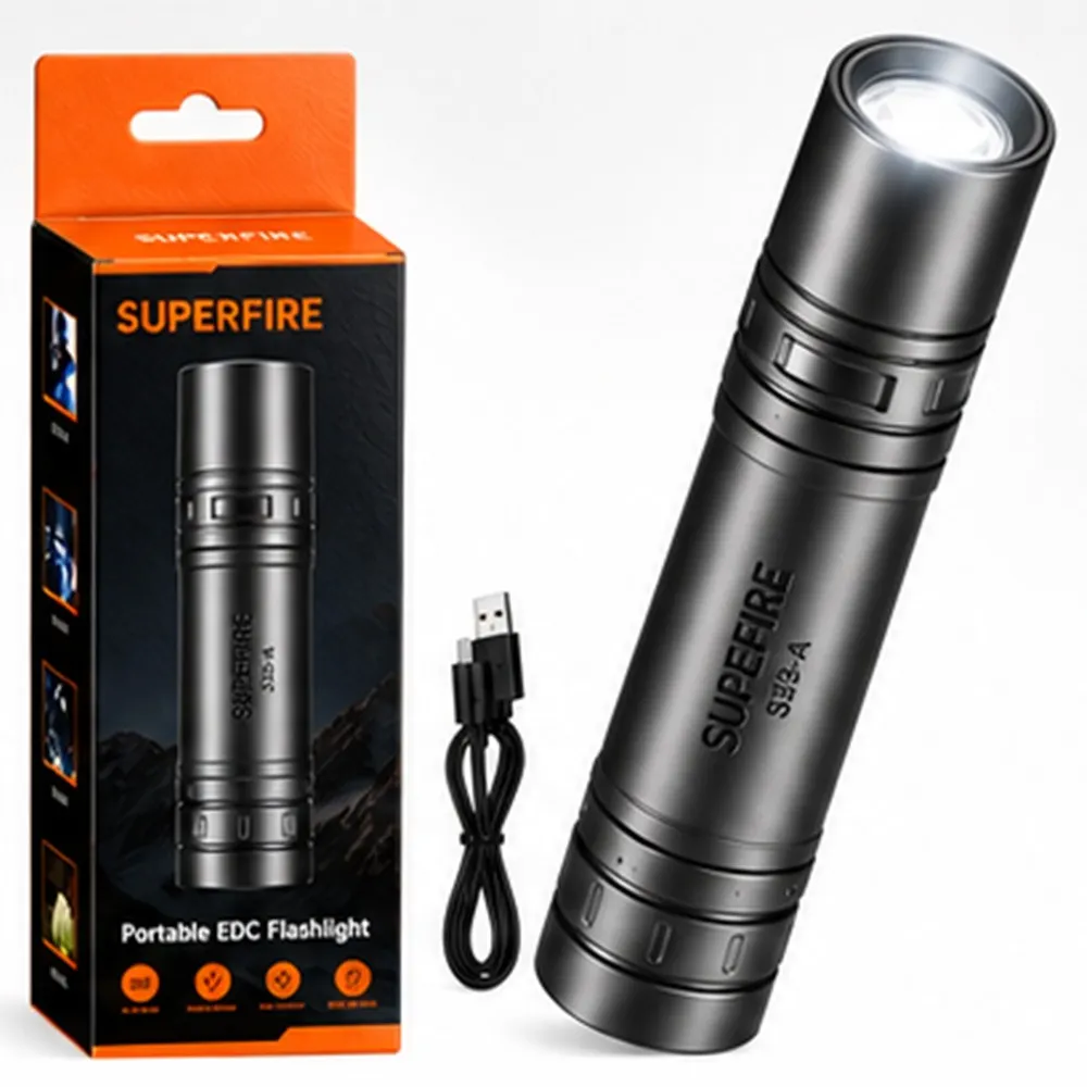 latarka led mini latarka z kablem usb