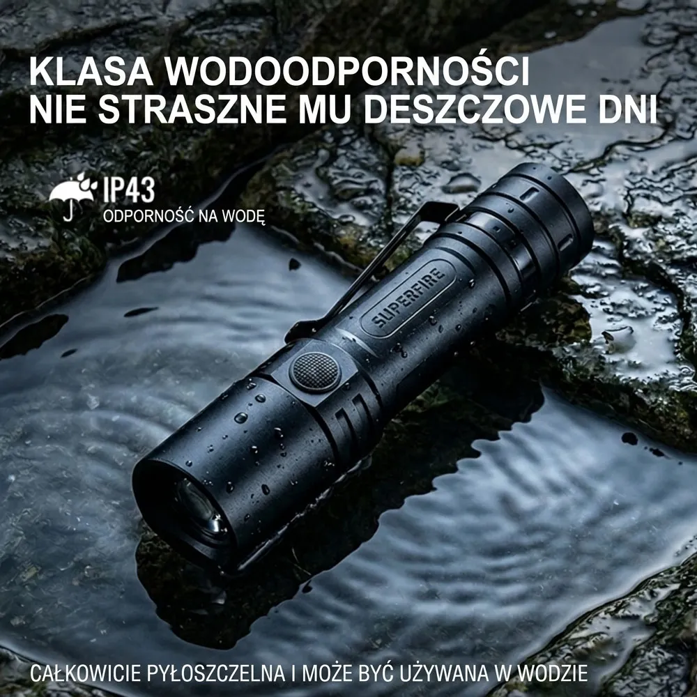 Latarka LED Akumulatorowa 156 lm USB-C