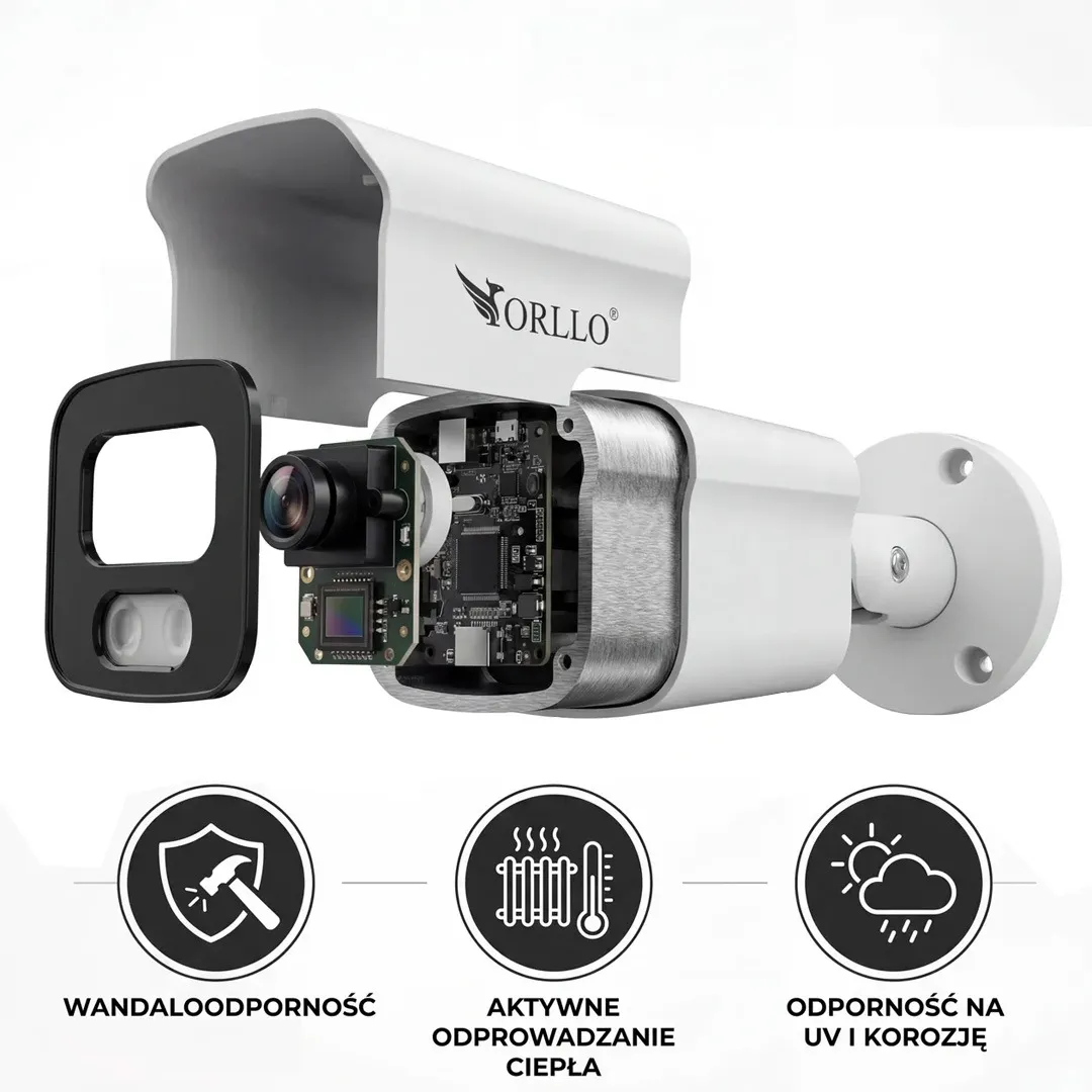 Zestaw do Monitoringu 3 Kamery 5Mpx ORLLO POESET 4