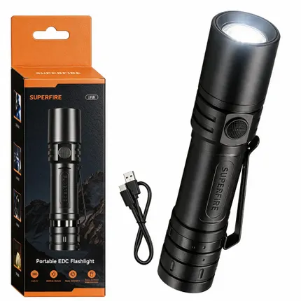 latarka led mini latarka z kablem usb
