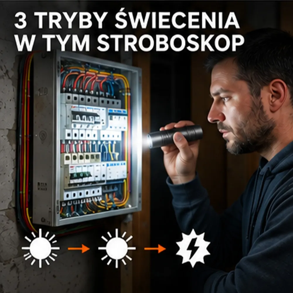 Latarka LED Akumulatorowa 124lm USB