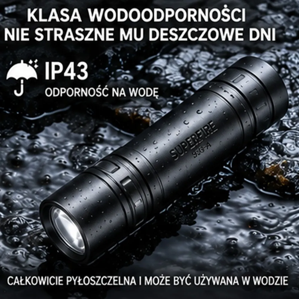Latarka LED Akumulatorowa 124lm USB