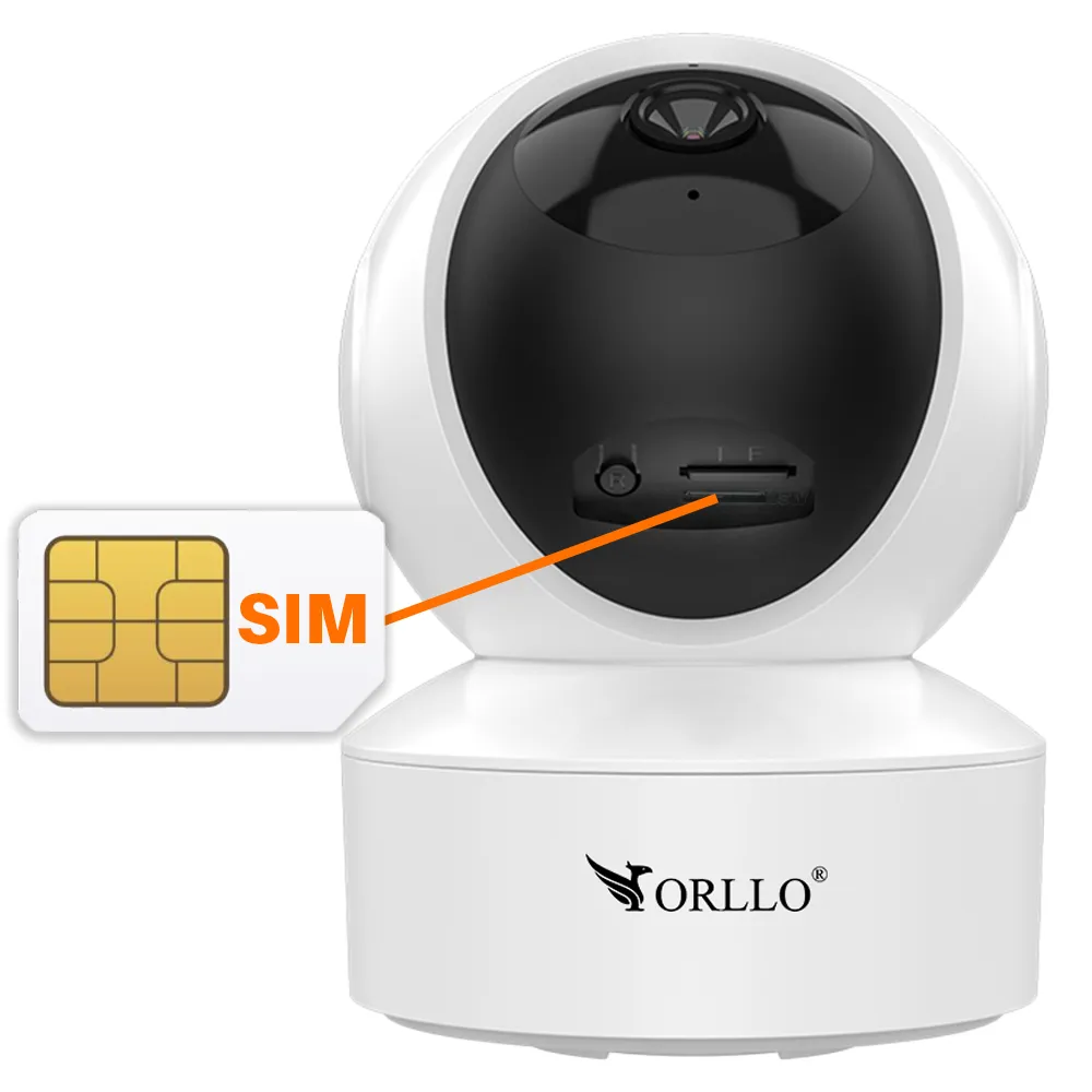 Mini Kamera na Kartę SIM Wewnętrzna Obrotowa 8Mpx ORLLO W10 SIM 4K+ GRATIS Chmura