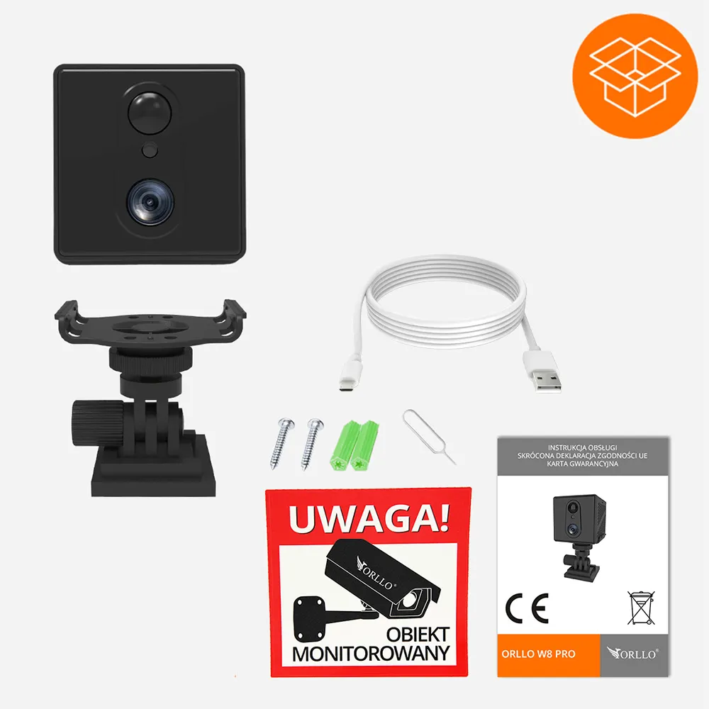 Mini Kamera Bezprzewodowa GSM 4G LTE ORLLO W8 PRO SIM