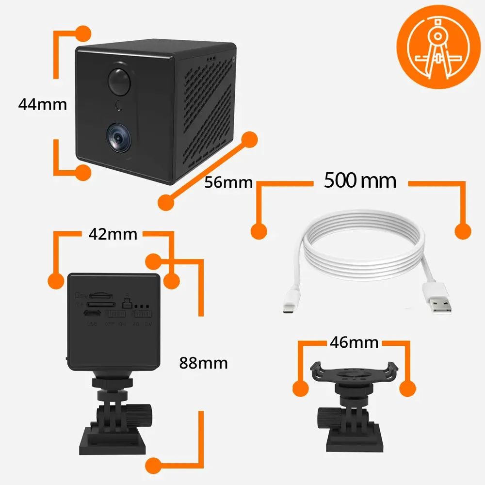 Mini Kamera Bezprzewodowa GSM 4G LTE ORLLO W8 PRO SIM