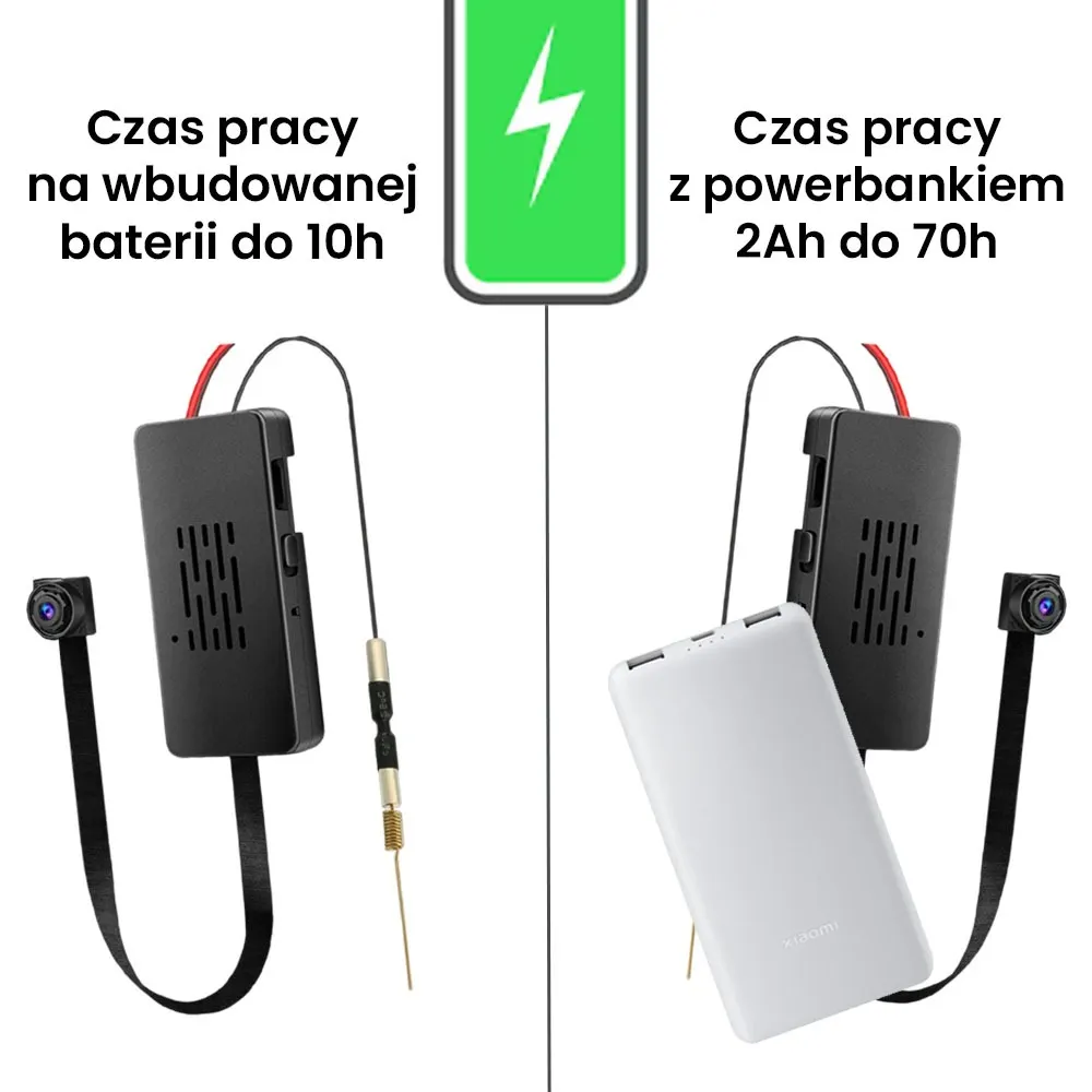 Ukryta Mini Kamera WiFi ORLLO C2 PRO Powerbank 10 000mAh