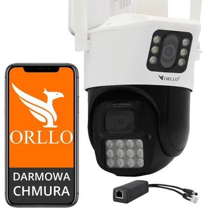 Kamera Obrotowa Zewnętrzna WiFi IP 2 Obiektywy ORLLO Z19 DUAL + Splitter PoE