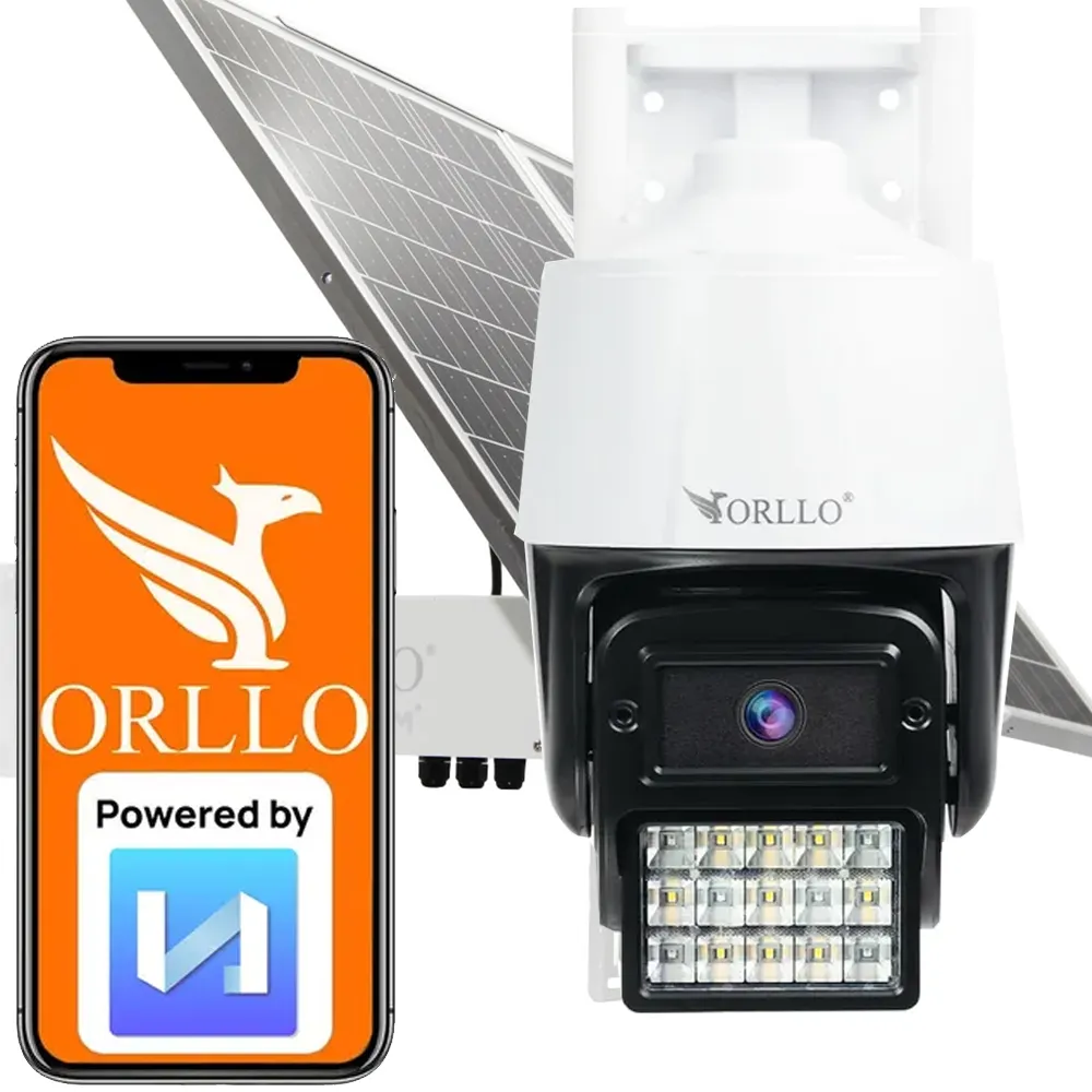 zestaw kamera wifi ip zewnętrzna obrotowa z panelem fotowoltaicznym sm6030 orllo N2 sklep monitoring orllo.pl