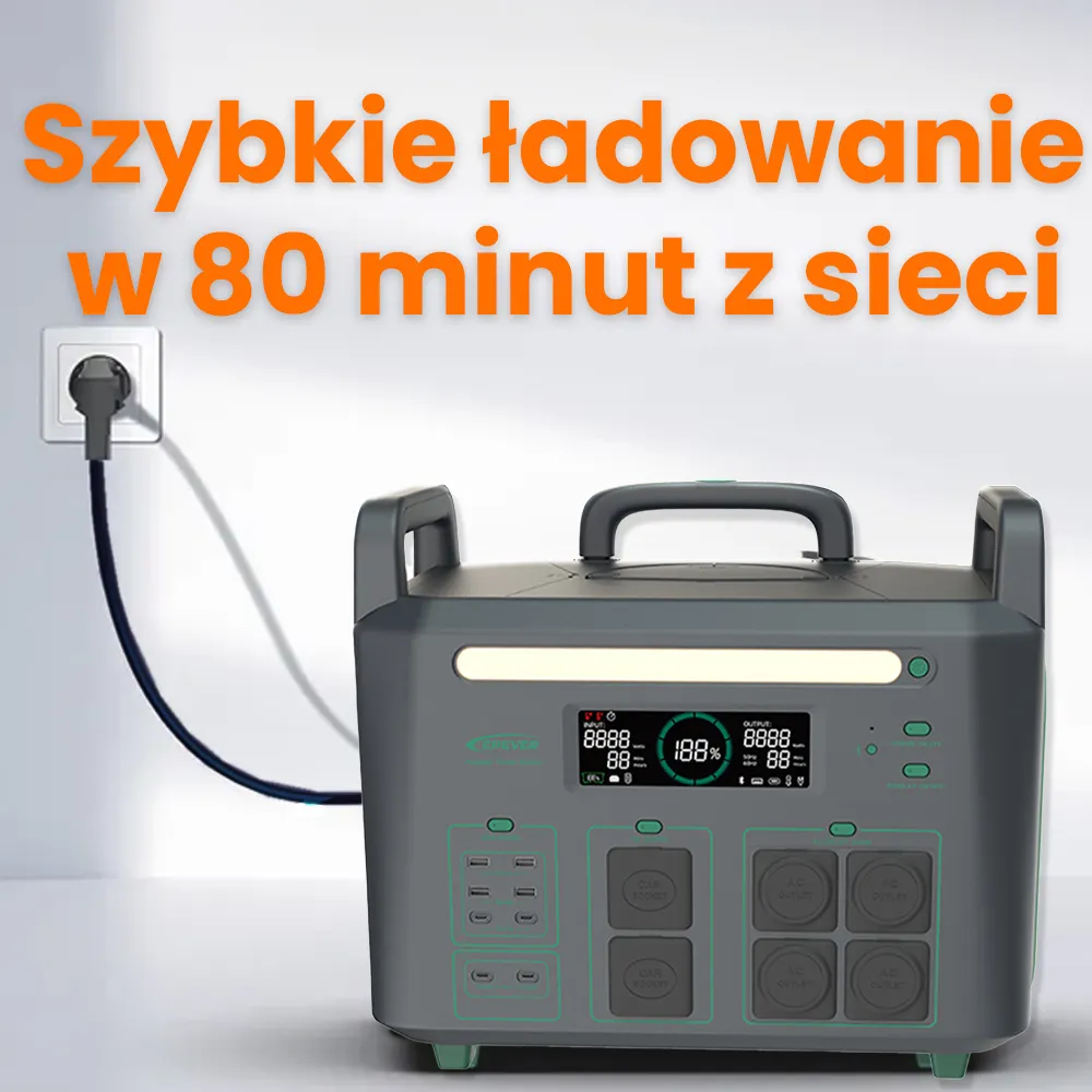 OFF GRID Przenośna Stacja Zasilania LIFEPO4 Zasilanie Awaryjne EPEVER ATZ3600