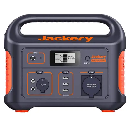 przenośna stacja zasilania Jackery Explorer 500 do domu biwaku budowy moc stała 500W moc szczytowa 1000W ładowanie panelami fotowoltaicznymi energia odnawialna UPS system zarządzania baterią BMS