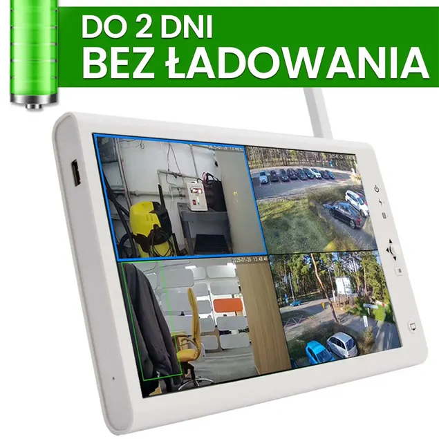 Przenośny Monitoring Zestaw Kamer WiFi z Monitorem NVR ORLLO TS1 OUTLET IDEALNY