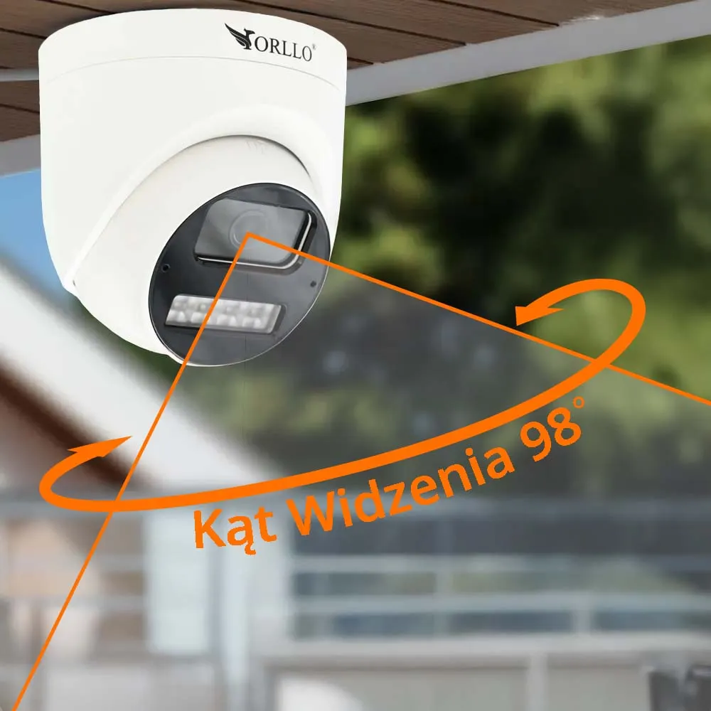 Zestaw 4 Kamer Zewnętrznych Kopułkowych z Adapterem WiFi VONETS ORLLO N-SET