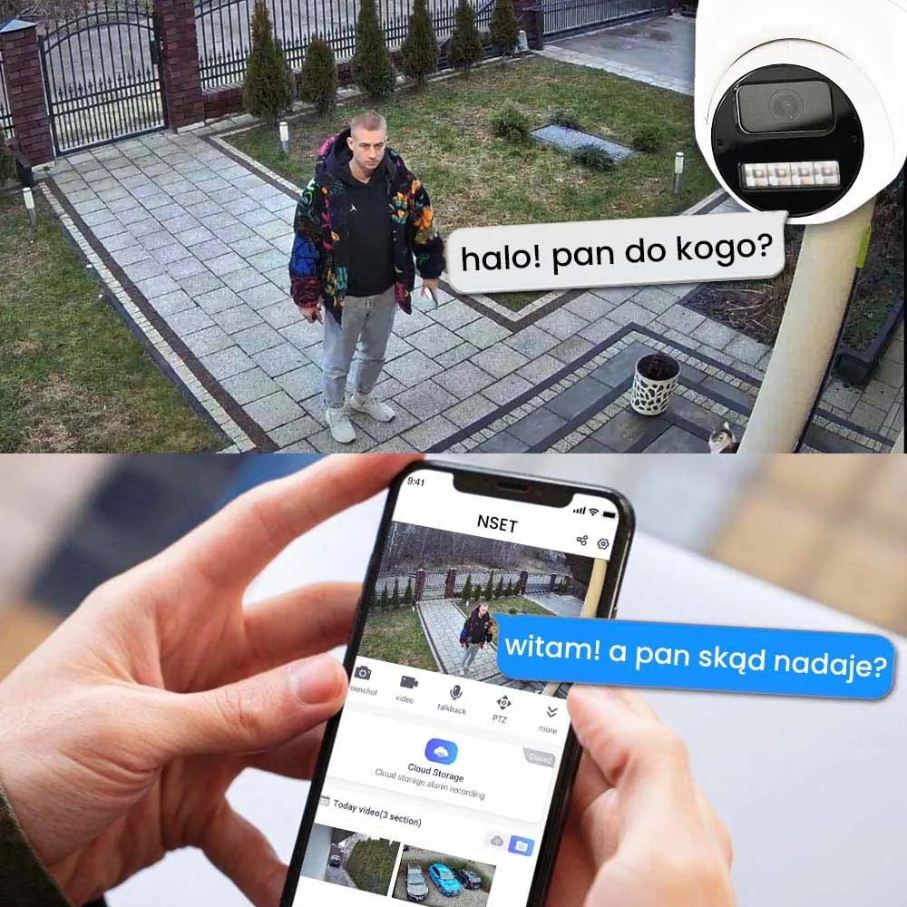 Zestaw 4 Kamer Zewnętrznych Kopułkowych z Adapterem WiFi VONETS ORLLO N-SET