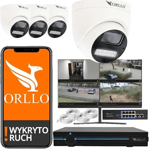 Zestaw Do Monitoringu 4 Kamery 8Mpx Monitor ORLLO N-SET