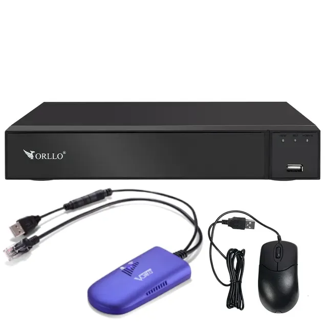 Rejestrator do Kamer Nagrywarka WiFi NVR AI WiFi ORLLO NVR1 CH9 + Adapter WiFi