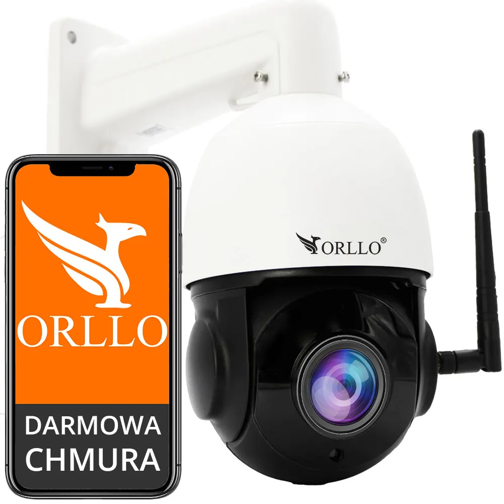 Kamera Bezprzewodowa WiFi IP Obrotowa 4Mpx Zoom Optyczny x18 5x ZOOM Cyfrowy Monitoring Bezprzewodowy Darmowa Chmura na Miesiąc orllo.pl