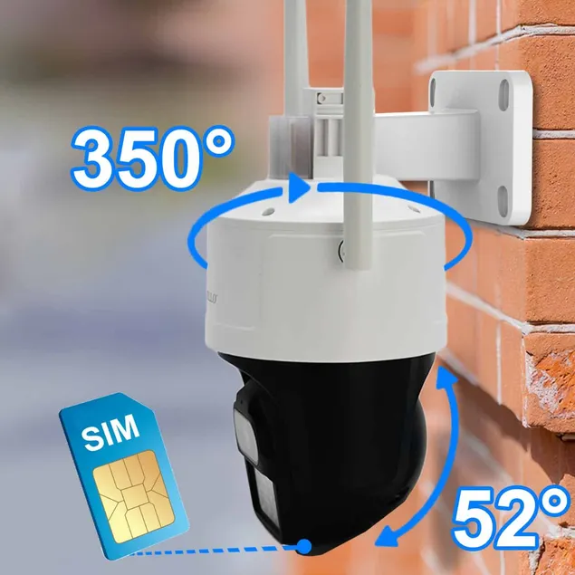 Kamera na Kartę SIM AI Zewnętrzna Obrotowa ORLLO Z17 ULTRA 4K + GRATIS chmura