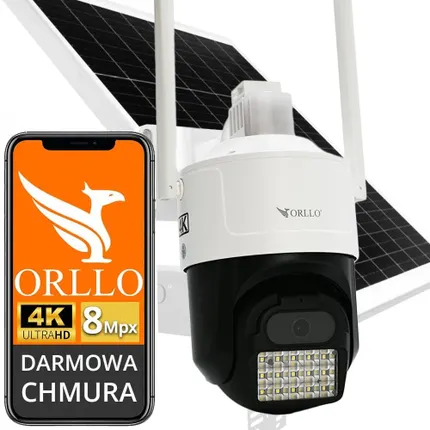 kamera na kartę sim z panelem solarnym zestaw monitoringu z zasilaniem solarnym orllo z17 ultra sklep orllo.pl
