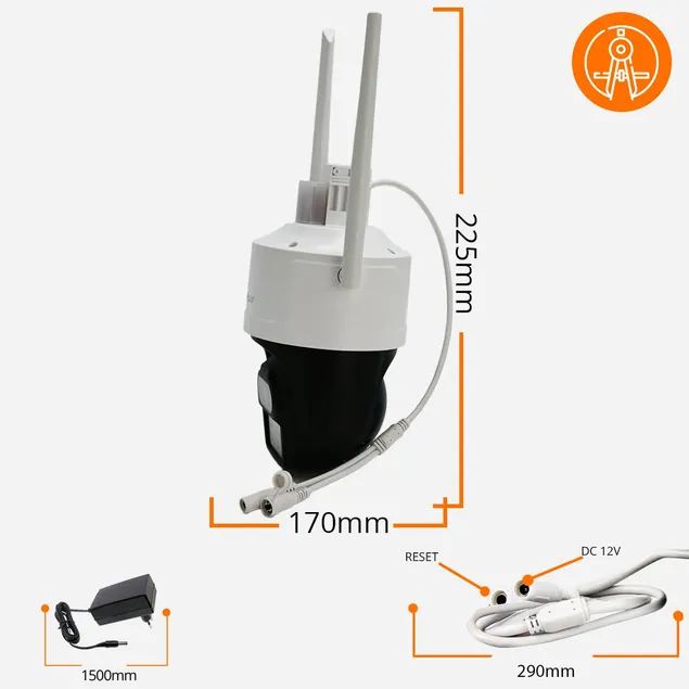 Kamera na Kartę SIM AI Zewnętrzna Obrotowa ORLLO Z17 ULTRA 4K