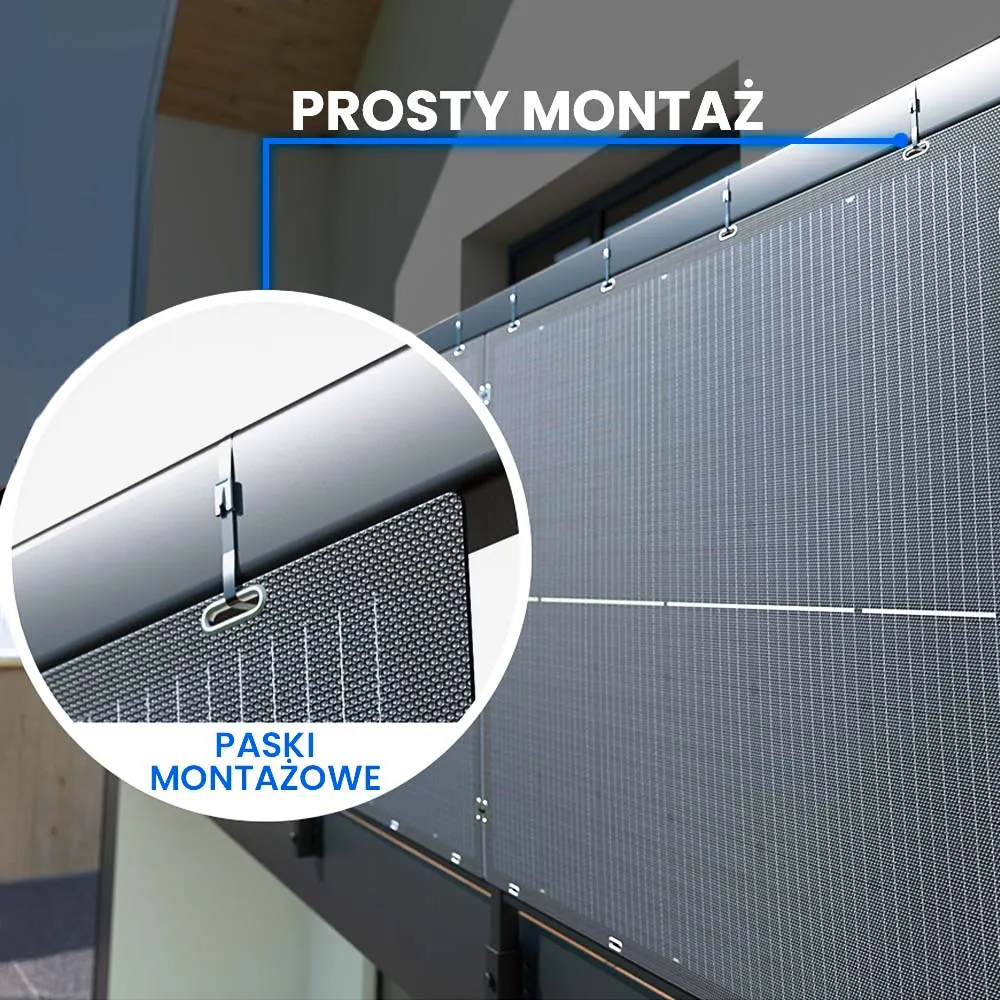 Panel Fotowoltaiczny Słoneczny na Balkon Elastyczny Bifacjalny Monokrystaliczny ORLLO 200W