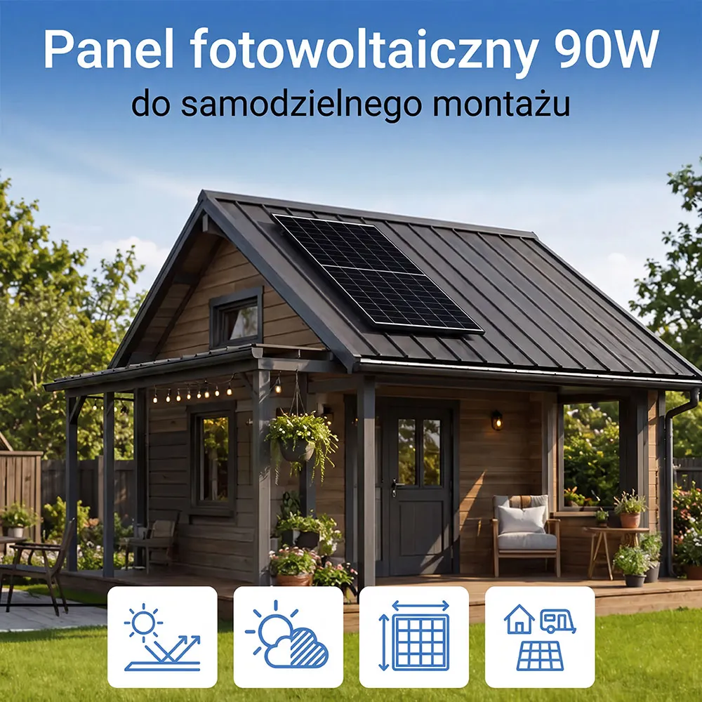 Zestaw Fotowoltaiczny na Działkę 100Ah 500W do Samodzielnego Montażu OFFGRID