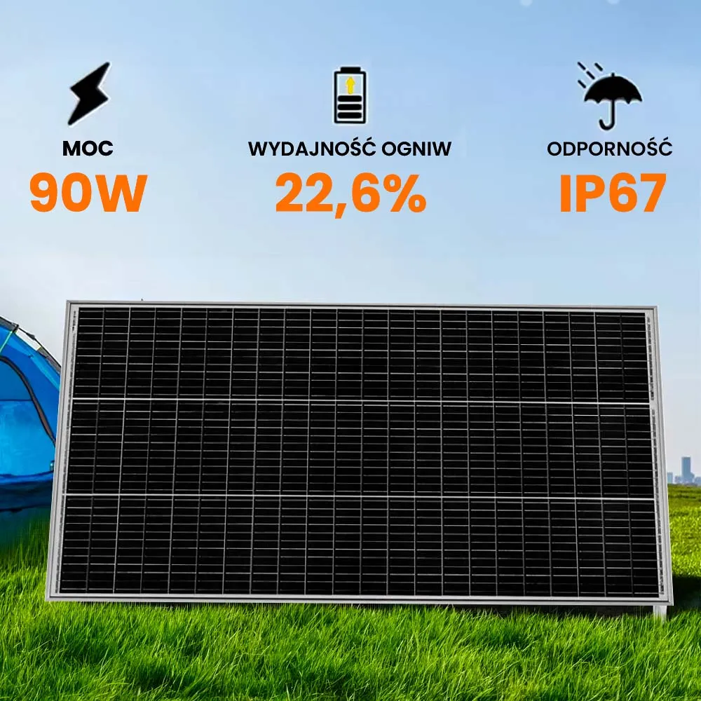 Panel Fotowoltaiczny Słoneczny 1010x450mm Monokrystaliczny Epever 90W