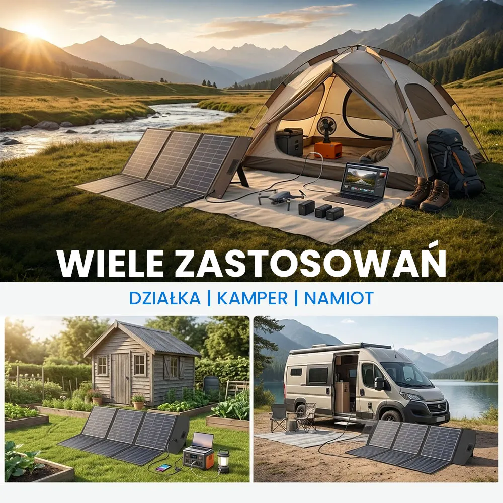 Panel Fotowoltaiczny Słoneczny Składany Przenośny ETFE ORLLO 400W PRO